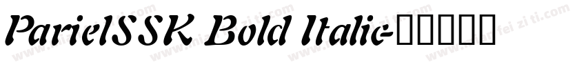ParielSSK Bold Italic字体转换